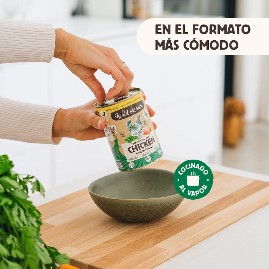 24 latas x 400 g Wild Balance BARF de Frango e Legumes em lata para c&atilde;es  Pack poupan&ccedil;a!, , large Imagem n&uacute;mero 3