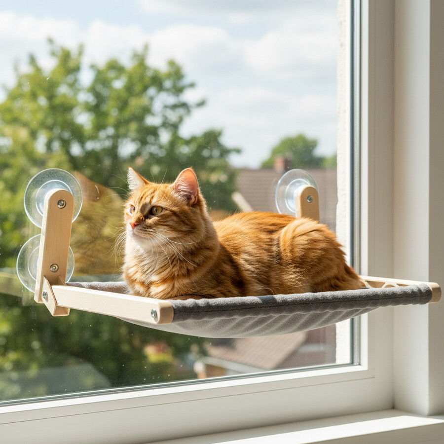 All For Paws Skywalk Rede de janela dobr&aacute;vel para gatos, , large Imagem n&uacute;mero 2