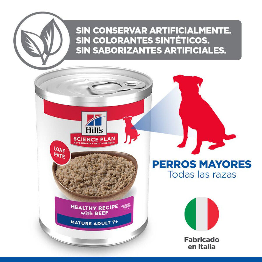370 g Hill's Science Plan Mature Adult 7+ Carne de vaca em pat&eacute; em lata para c&atilde;es, , large Imagem n&uacute;mero 4