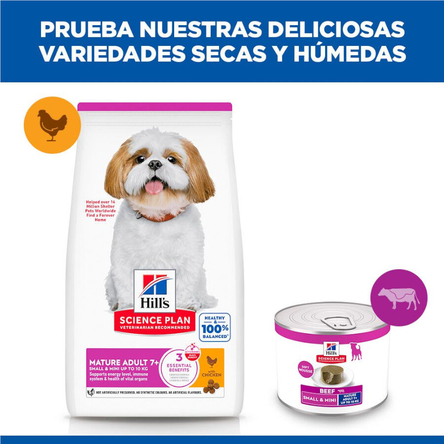 200 g Hill's Science Plan Mature Adult Smalle Mini Mousse de Vitela lata para c&atilde;es, , large Imagem n&uacute;mero 6