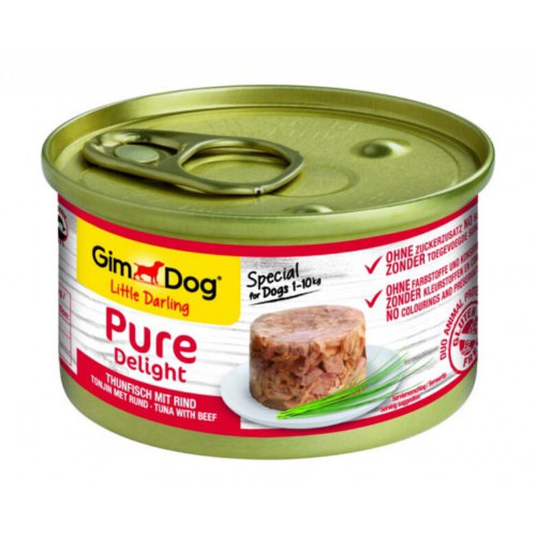 85 g Gimdog Pure Delight Atum com Vaca lata para cães,  Imagem número 1 85 g Gimdog Pure Delight Atum com Vaca lata para cães, , large Imagem número 1