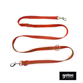 Gotoo Trela multiposição ajustável vermelha para cães