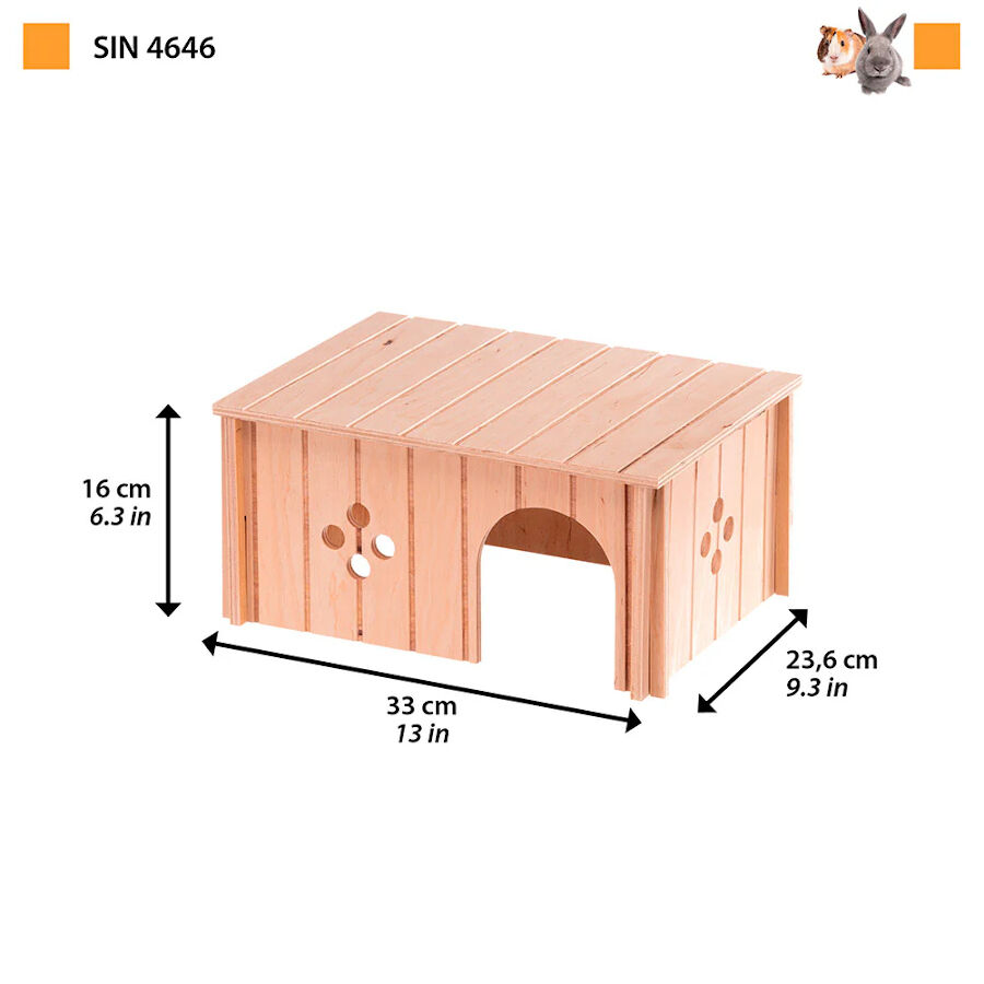 Ferplast SIN 4646 Cabana de Coelho de Madeira, , large Imagem n&uacute;mero 3