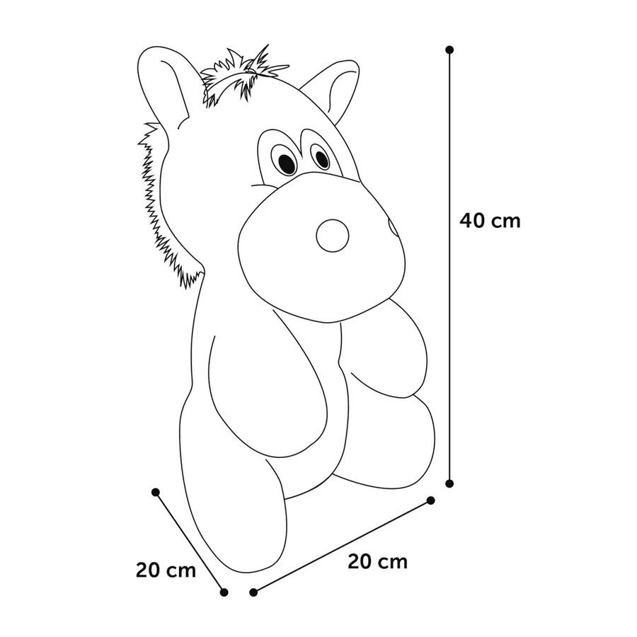 Flamingo Henny Burro de Peluche Cinza para c&atilde;es, , large Imagem n&uacute;mero 2