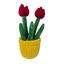 Tootoy! Comfort Red Tulip Plant Cuddler peluche com som para cães, , large Indicador imagem número 2