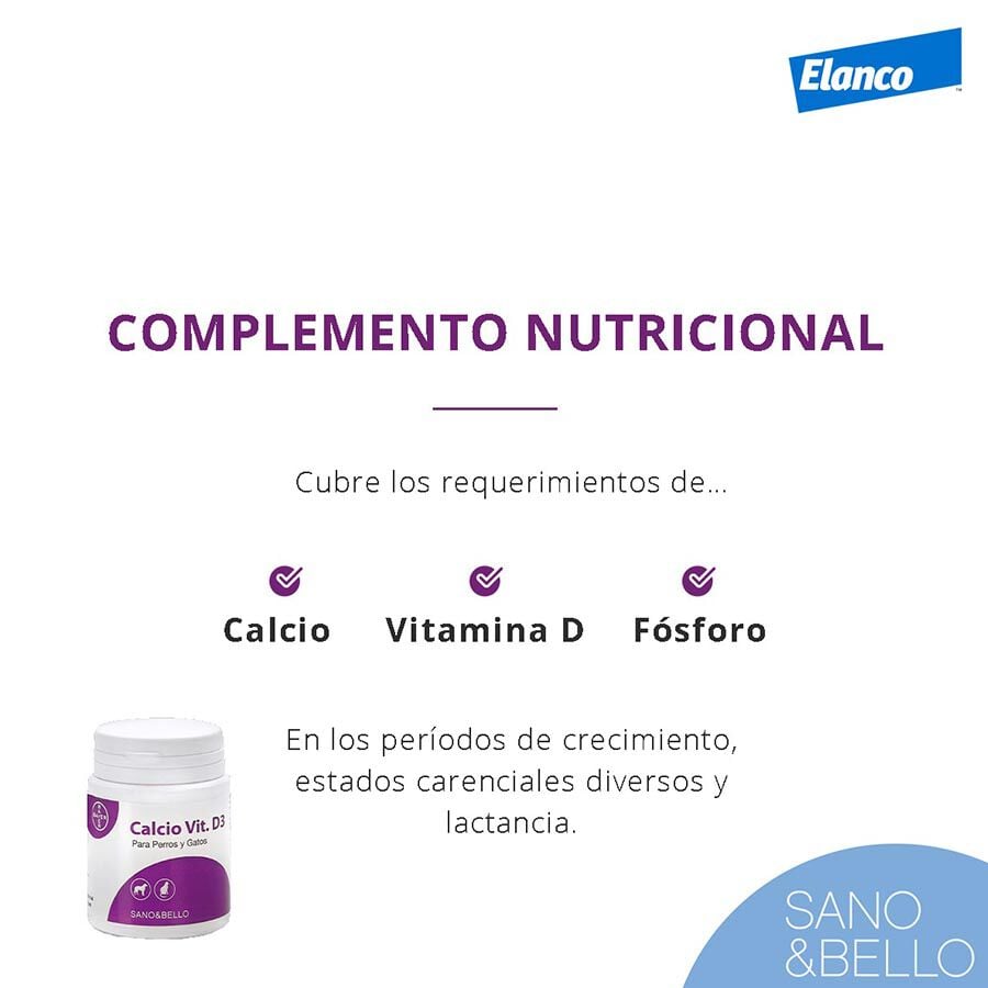 Bayer Sano & Bello Calcio Vit D3 suplemento Imagem n&uacute;mero 2