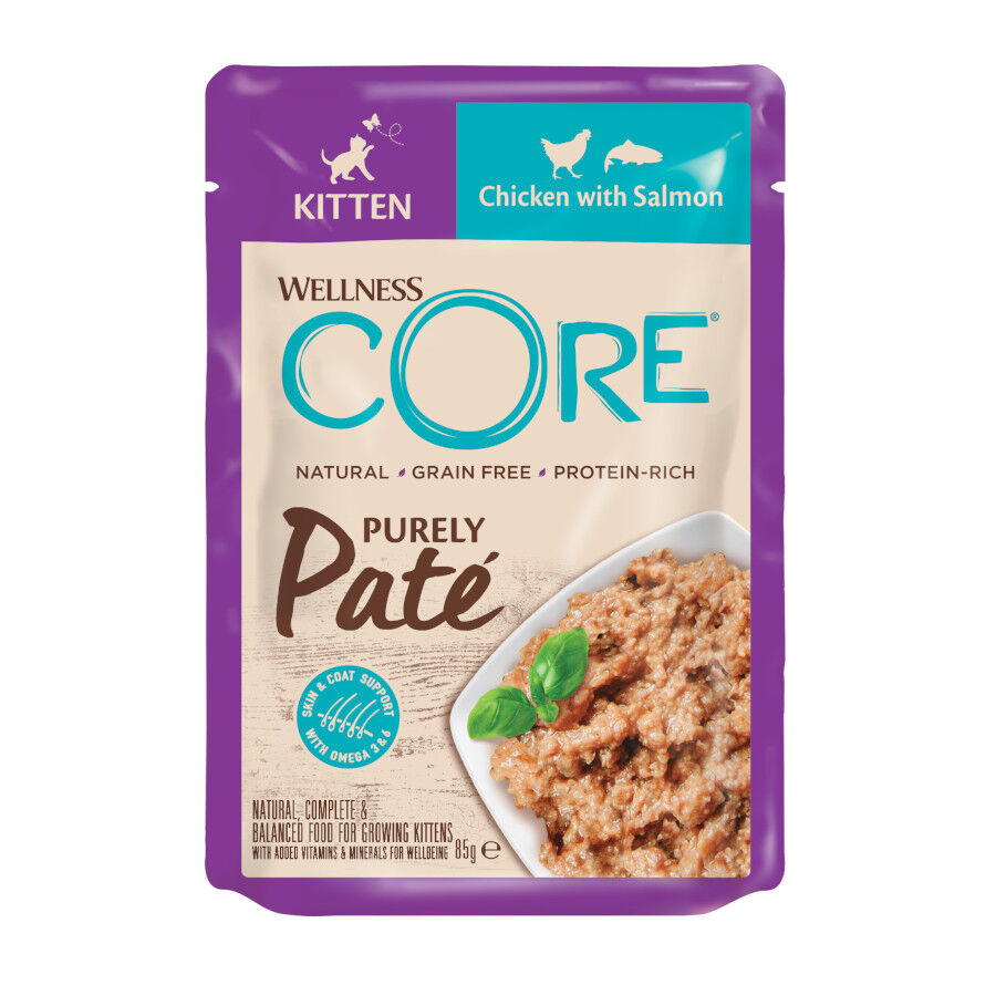 85 g Wellness Core Pate Pollo y Salm&oacute;n para gatito, , large Imagem n&uacute;mero 1