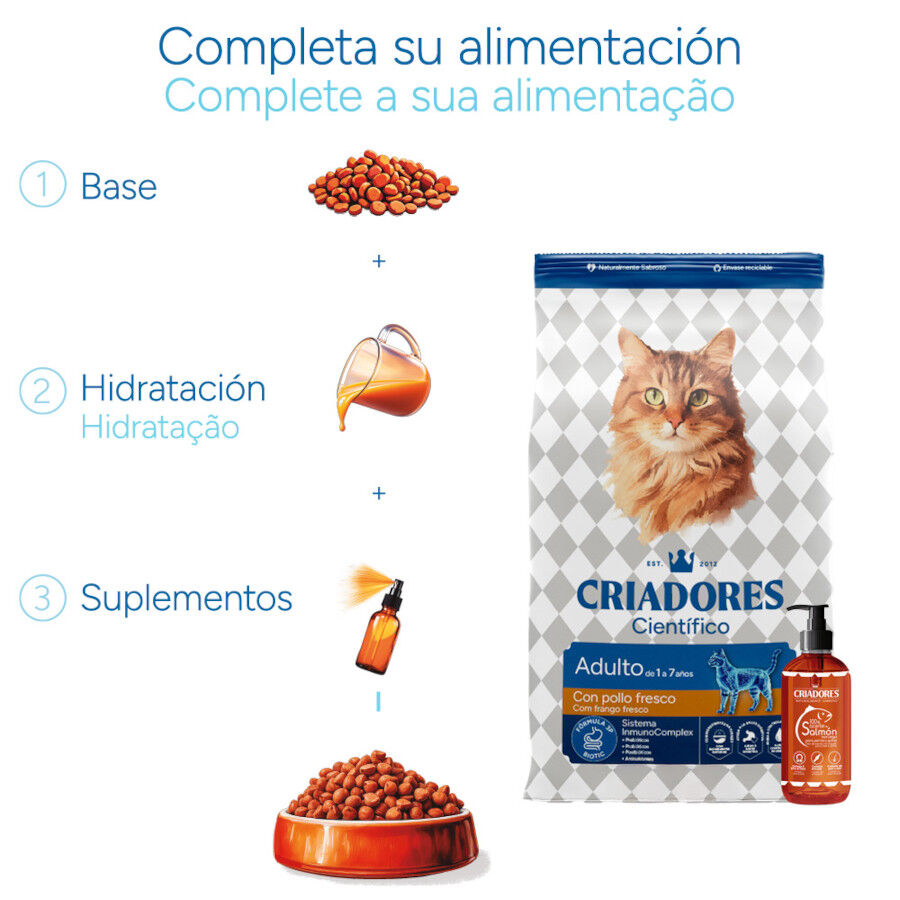 Criadores Cient&iacute;fico Adulto Ra&ccedil;&atilde;o de frango para gatos, , large Imagem n&uacute;mero 8