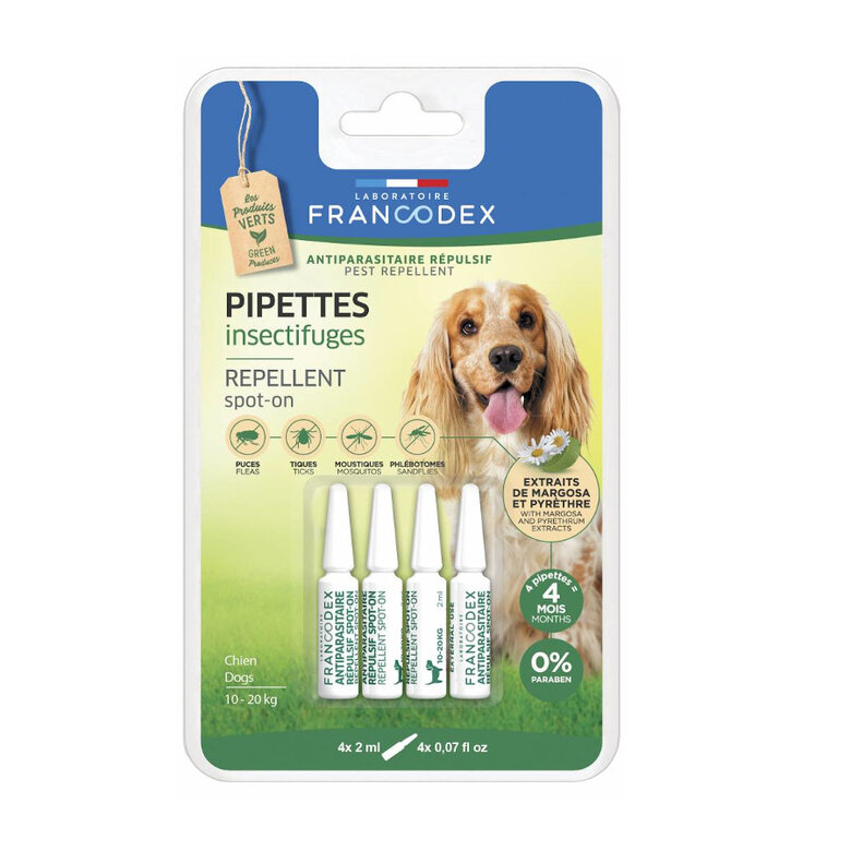 Francodex Medium Pipetas Repelentes para cães, , large image number null