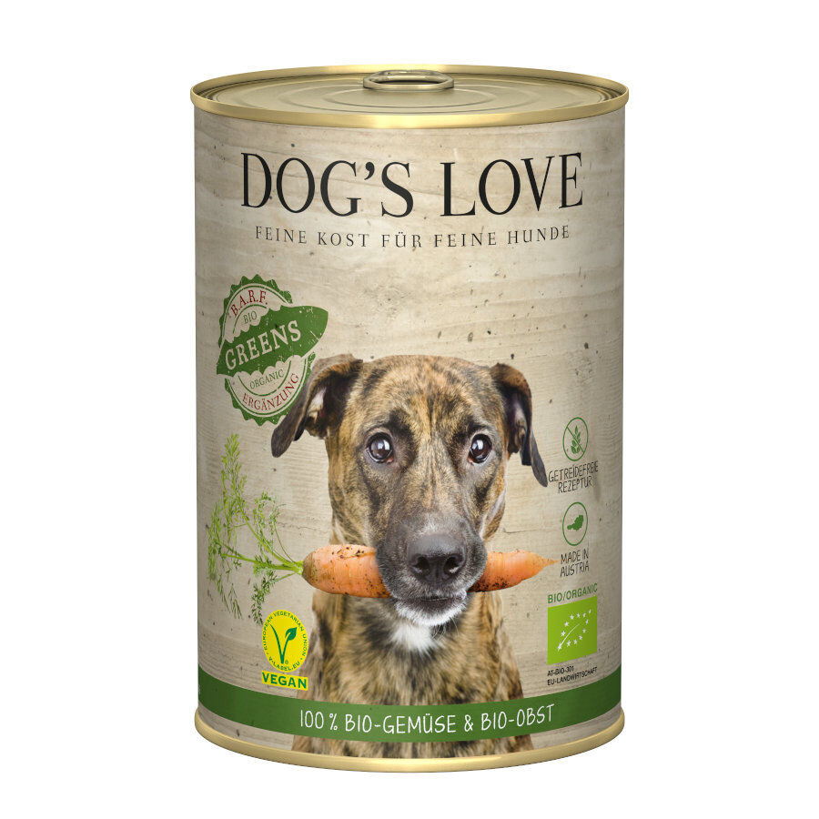 400 g Dog's Love Adulto Bio Greens Vegan lata para c&atilde;es, , large Imagem n&uacute;mero 1