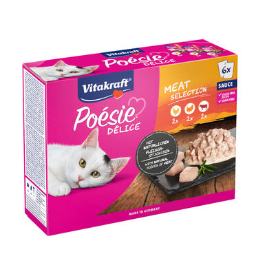 Vitakraft Poésie Carne saqueta em molho para gatos