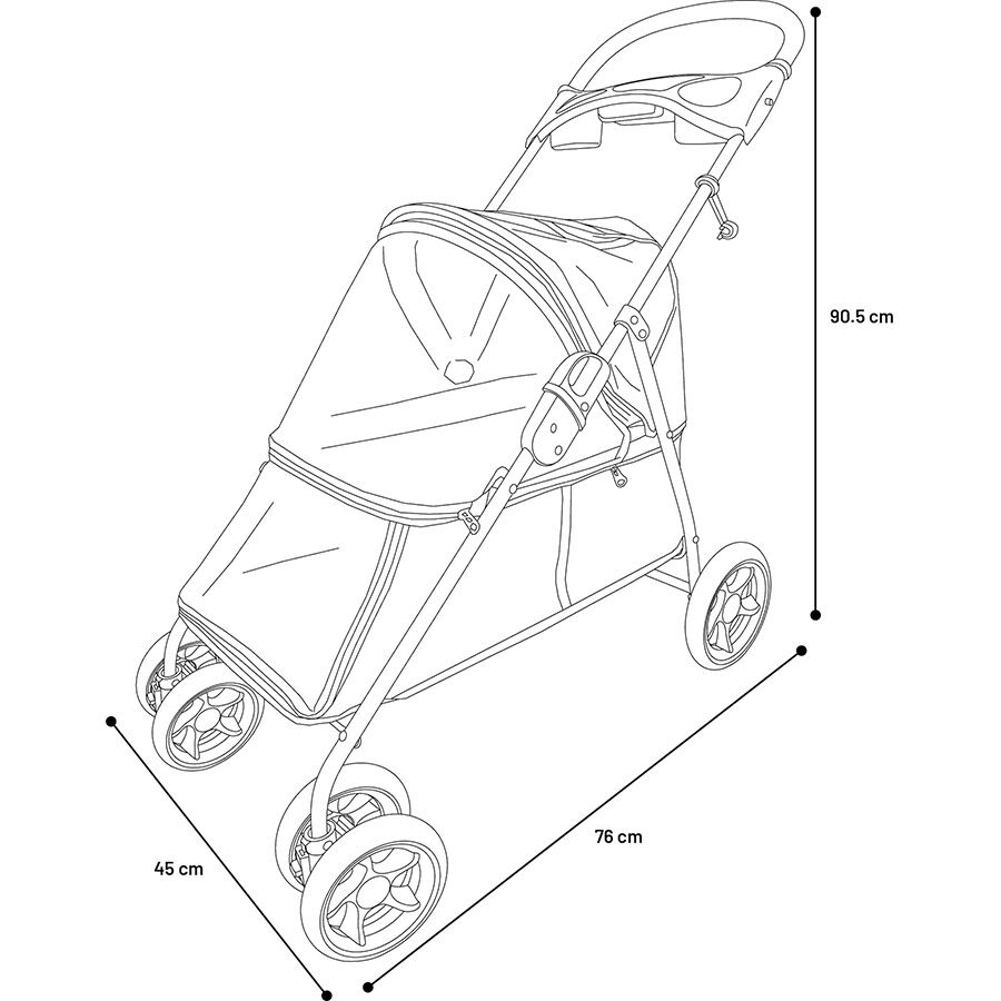 Flamingo Carro Transportador Dobr&aacute;vel para animais de estima&ccedil;&atilde;o, , large Imagem n&uacute;mero 4
