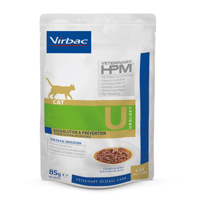 12 saquetas x 85 g Virbac HPM Urology Dissolution & Prevention Saqueta em molho para gatos,  Imagem número 2 12 saquetas x 85 g Virbac HPM Urology Dissolution & Prevention Saqueta em molho para gatos, , large Imagem número 2