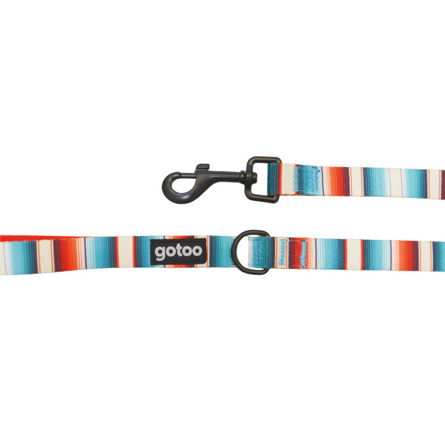 Gotoo Coleira estampada com listras coloridas para c&atilde;es, , large Imagem n&uacute;mero 3