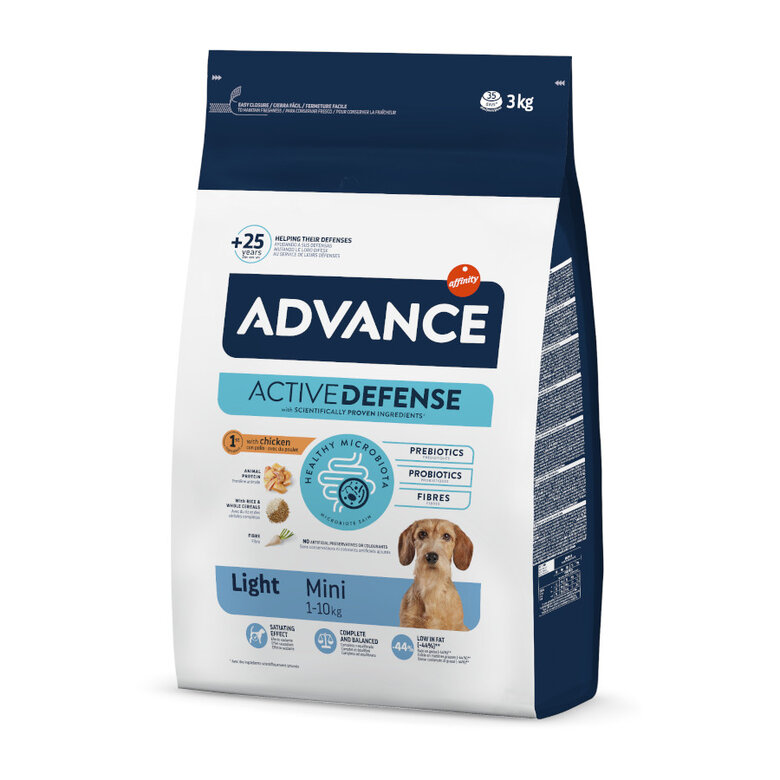 3 kg Advance Active Defense Mini Light Frango e Arroz ração para cães,  Imagem número 1 3 kg Advance Active Defense Mini Light Frango e Arroz ração para cães, , large Imagem número 1