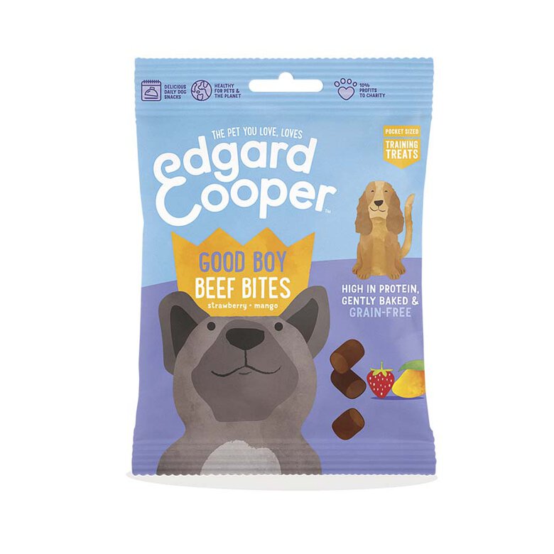  Edgard & Cooper Biscoitos carne de vaca com morango e manga para cães , , large image number null