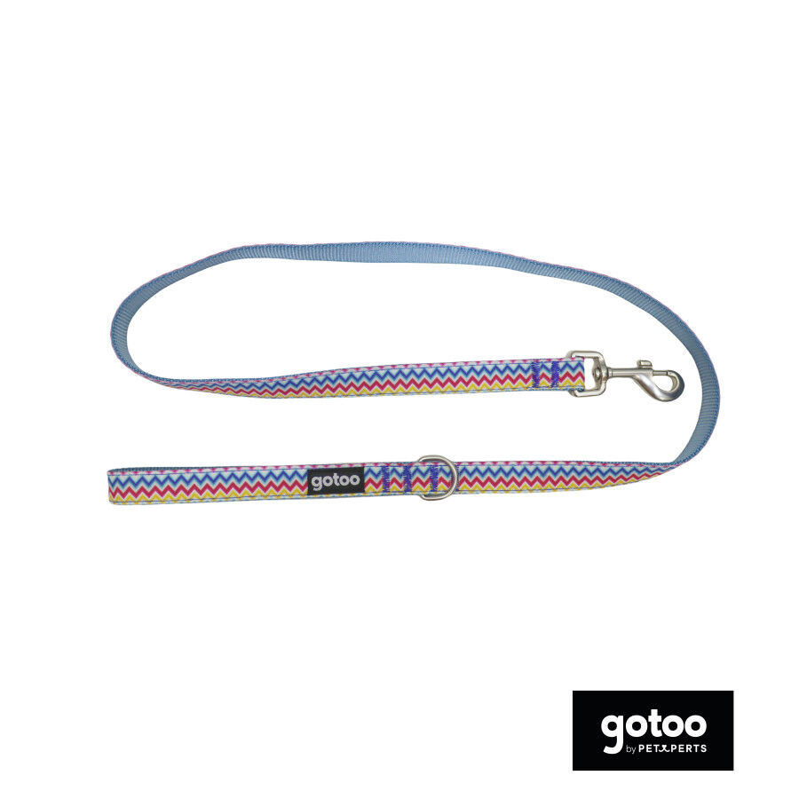 Gotoo Trela Estampada com Riscas Zig-Zag para C&atilde;es, , large Imagem n&uacute;mero 2