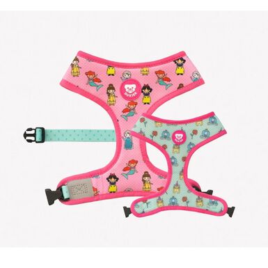 Dukier Peitoral reversível com estampado de princesa para cães