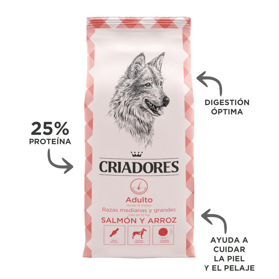 15 kg Criadores Adulto Salm&atilde;o e Arroz ra&ccedil;&atilde;o para c&atilde;es de porte m&eacute;dio e grande, , large Imagem n&uacute;mero 4