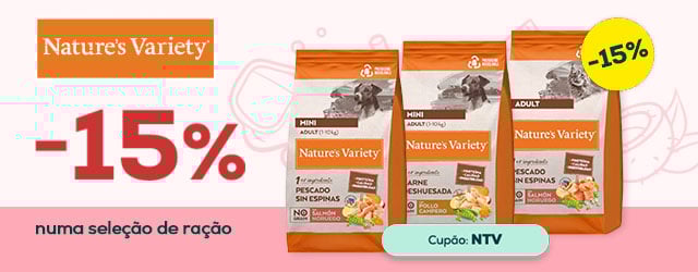 Nature's Variety: -15% numa seleção de ração