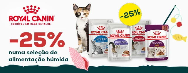 Royal Canin: -25% numa seleção de packs de alimentação húmida para gato