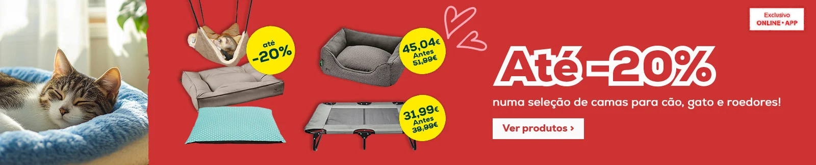 Até -20% numa seleção de camas Até -20% numa seleção de camas