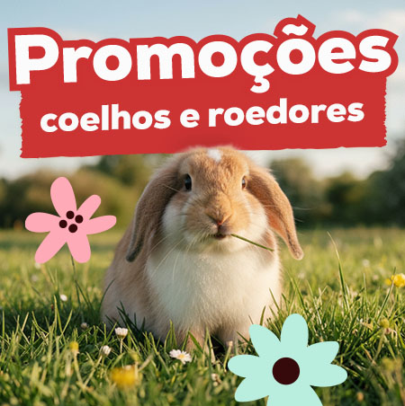 Promoções para coelhos e roedores