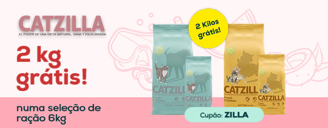 Catzilla: 2 kg grátis com seleção de ração (6 kg)