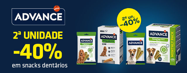 Advance: -40% na 2.ª unidade em snacks dentários