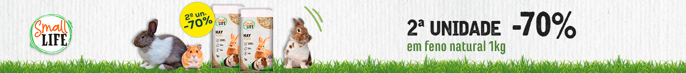Small Life: Feno natural 1kg com 70% de desconto na 2ª unidade