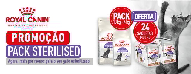 Royal Canin mês do gato: Pack esterilizado