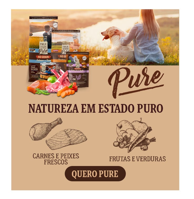 True Origins Pure: Natureza em estado puro com carnes e peixes frescos, frutas e verduras. 