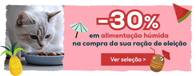 -30% numa seleção de packs de húmidos comprando juntamente com a ração favorita para gato