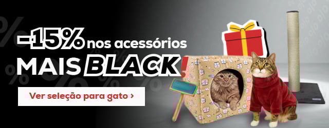 -15% numa seleção dos acessórios mais Black para gato