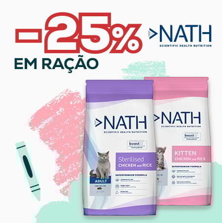 Nath: -25% numa seleção de ração para gato 4 kg