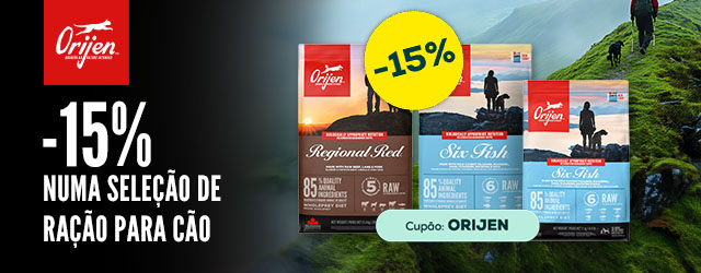 Orijen: -15% numa seleção de ração para cão