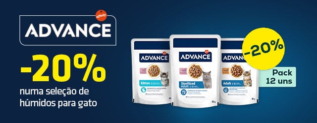 Advance: -20% numa seleção de packs de alimentação húmida para gato