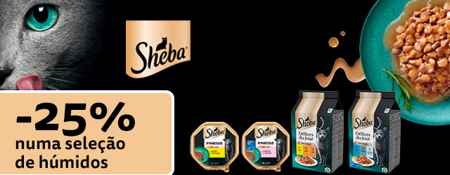 Sheba: -25% numa seleção de packs de húmidos para gato