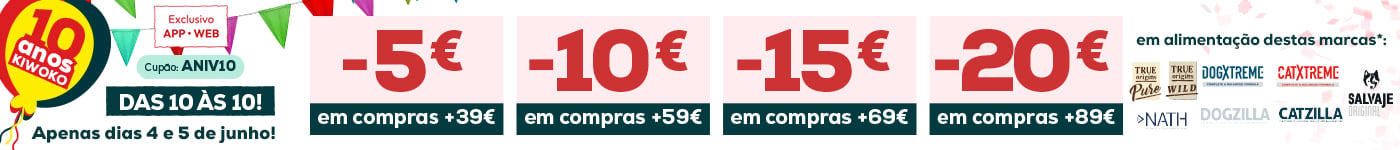 Especial Aniversário: Poupe até 20€ no carrinho com o cupão ANIV10