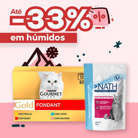 Até -33% numa seleção de alimentação húmida para gato