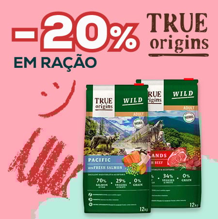 True Origins Wild: -30% numa seleção de ração para cão 12 kg