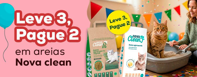 Nova Clean: Leve 3, pague 2 numa seleção de areia aglomerante Marselha e Pro Vegetal 10 l