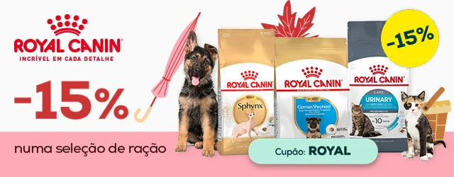 Royal Canin: -15% numa seleção de ração