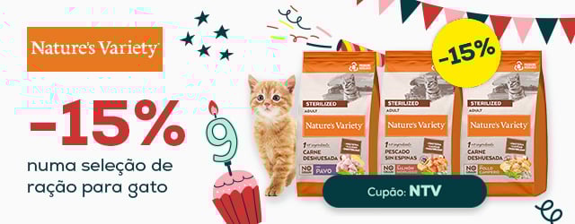 Natures Variety: 15% de desconto em seleção de ração para gato