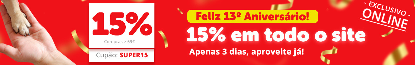 Aproveite já 15% de desconto em compras > 59€