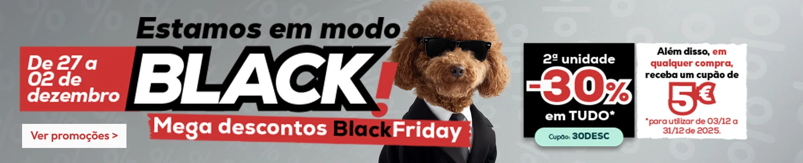 30% desconto na segunda unidade