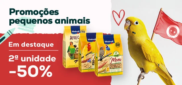Vitakraft: -50% na 2.ª unidade numa seleção de comida para pássaros