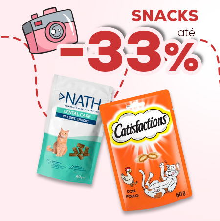 Gatos: Até -33% numa seleção de snacks