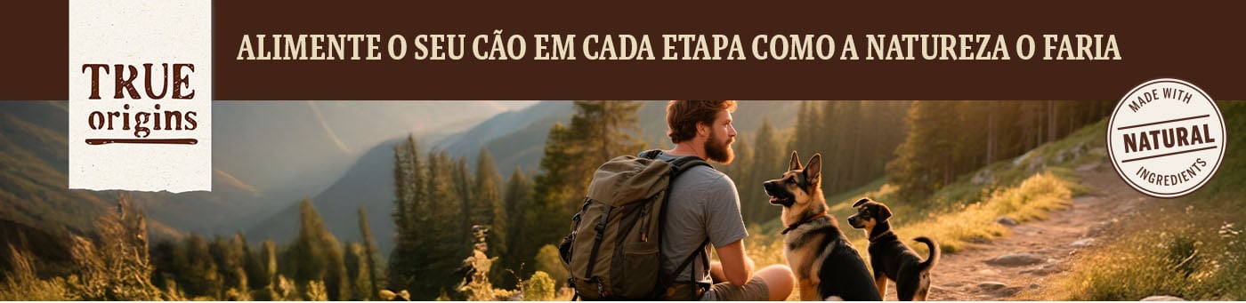 True Origins cão. Alimentação natural para todas as suas etapas de vida