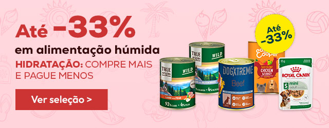 Até -33% em alimentação húmida para cão
